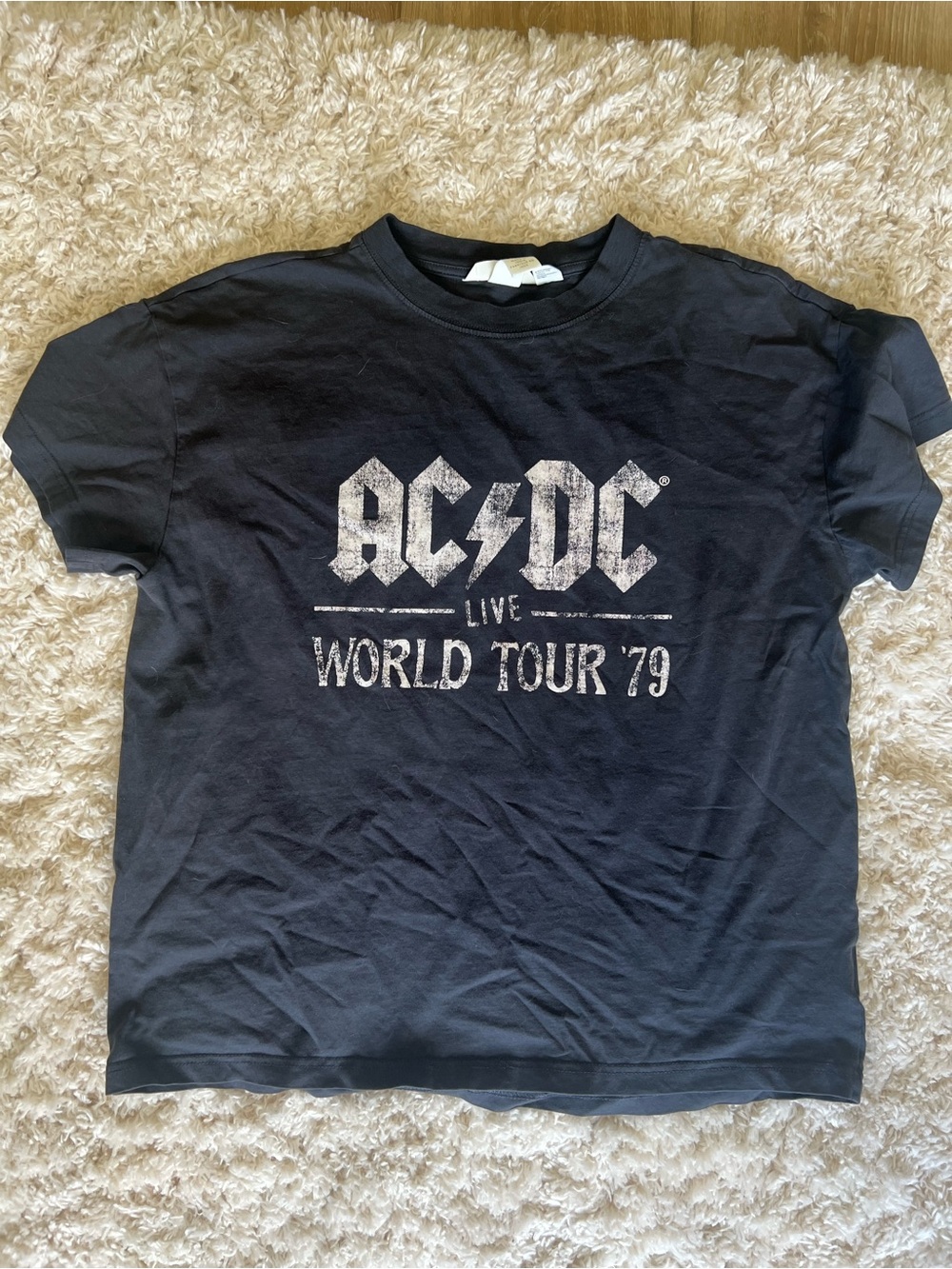 H&M Black AC/DC World Tour '79 Graphic Tee